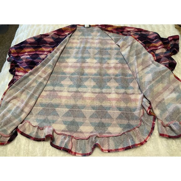 Heimish U.S.A. Open Front Knit Top High Low Stretch Polyester Blend Women Size L - Picture 14 of 14